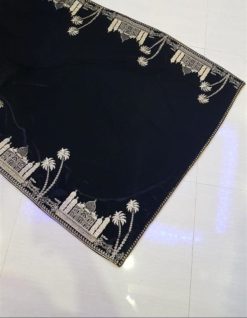 Embroidered Micro Velvet 5000 Shawl - Pehnawa Boutique